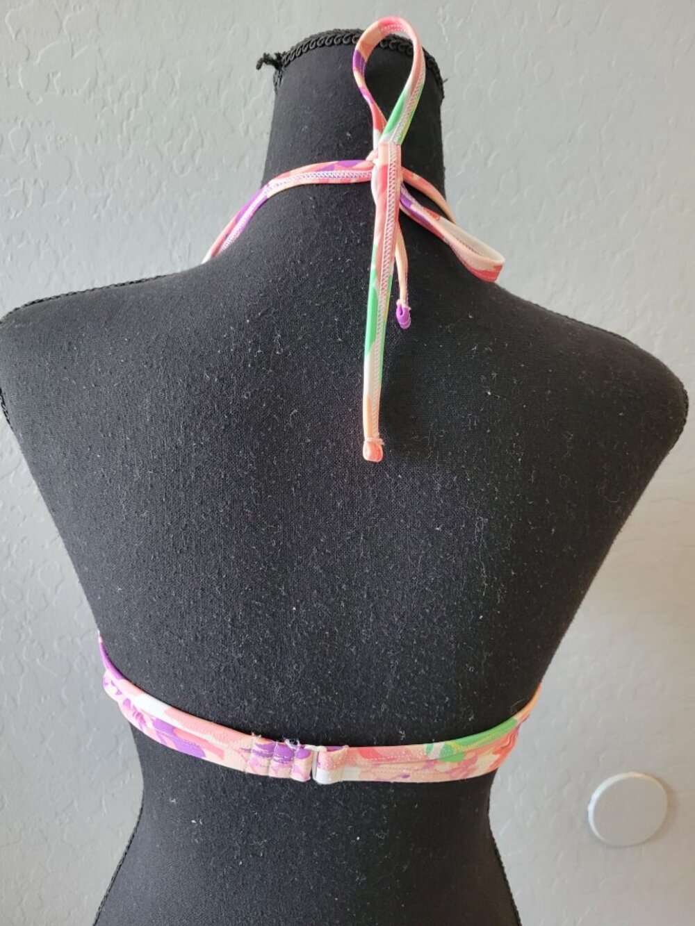 Aerie Colorful Floral Ruffle Swim Suit Bikini Top Size 34C Beach Vacation Pool - Picture 5 of 10